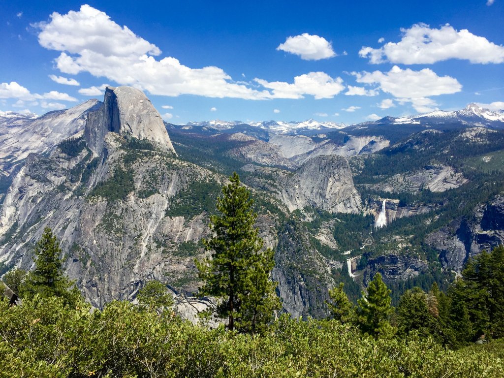 view of Yosemite Valley, half dome