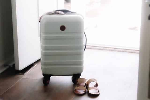 a white suitcase