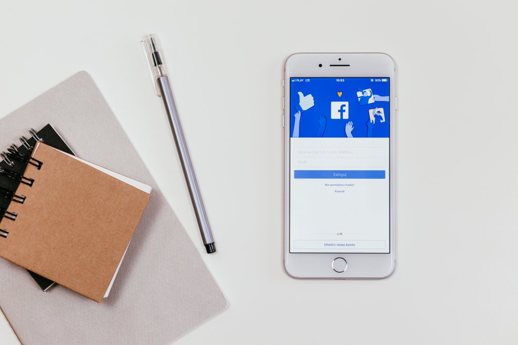 Facebook graphic on a mobile device