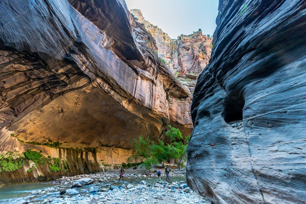 a picture of The Narrows trail at Zion National Park 