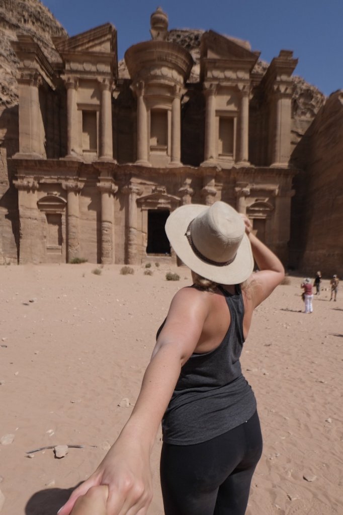a women at Petra