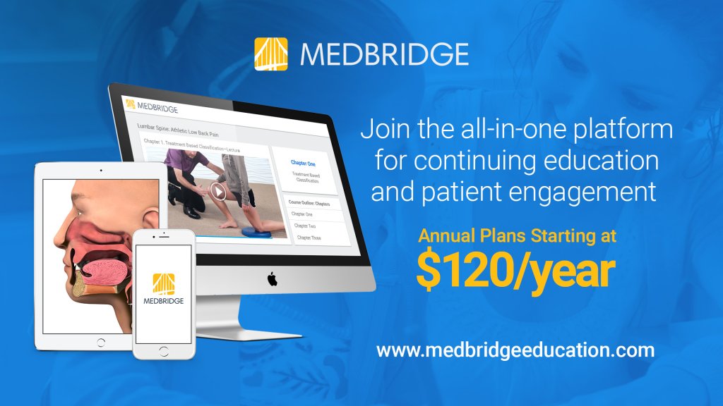 Picture with MedBridge Promo Code listed
