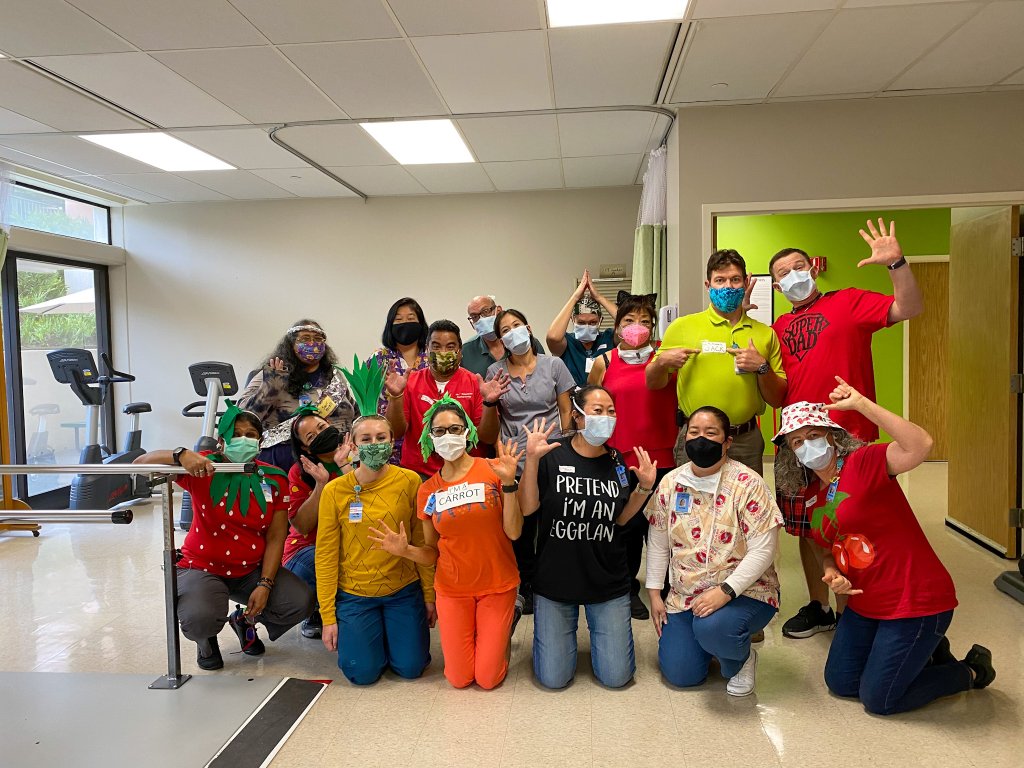 staff dressed up for halloween