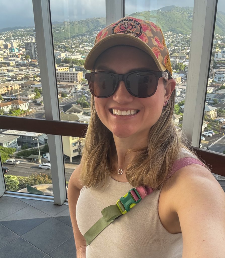 a woman taking a selfie