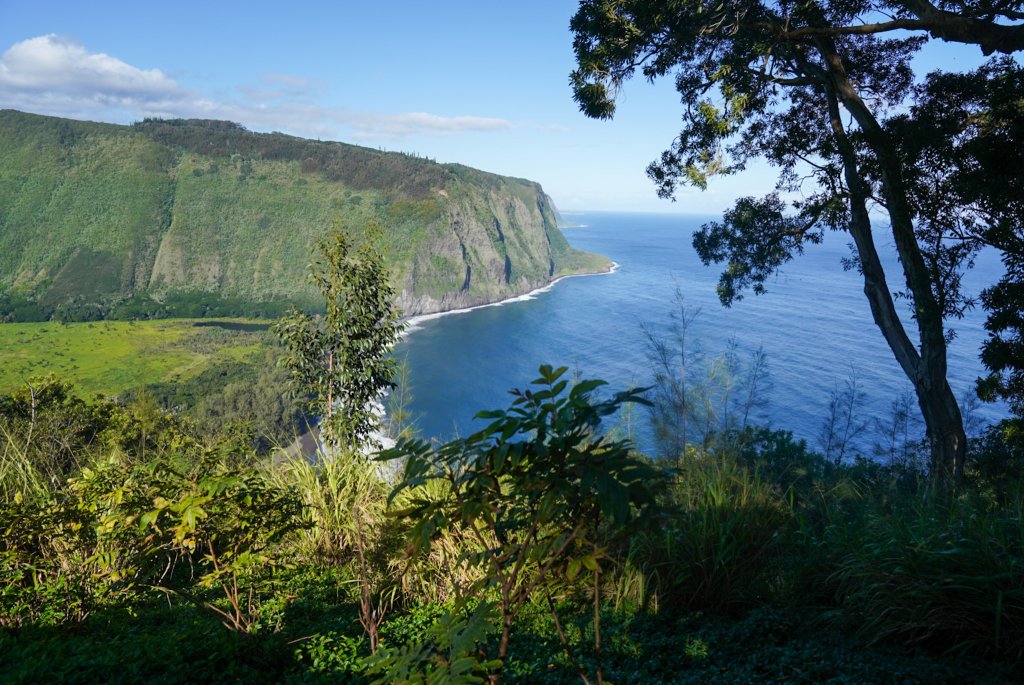 view of a mountain and a beach