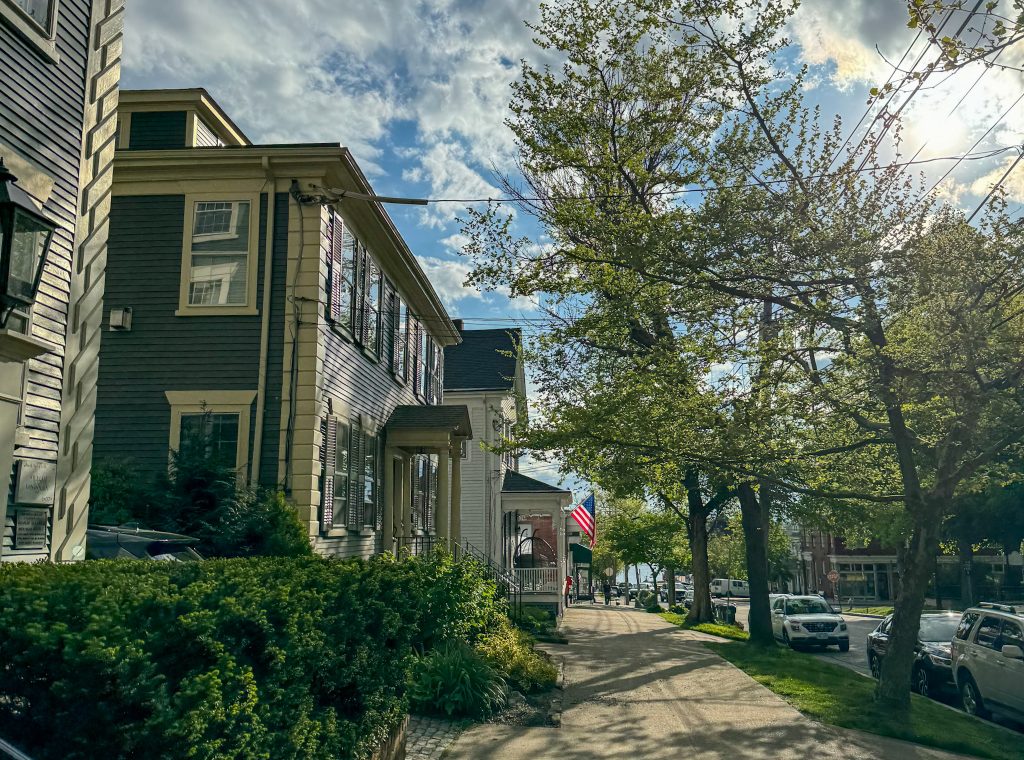 historic homes on a street