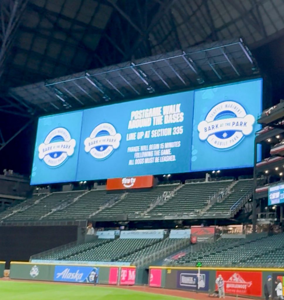 a sign from Bark at the Park