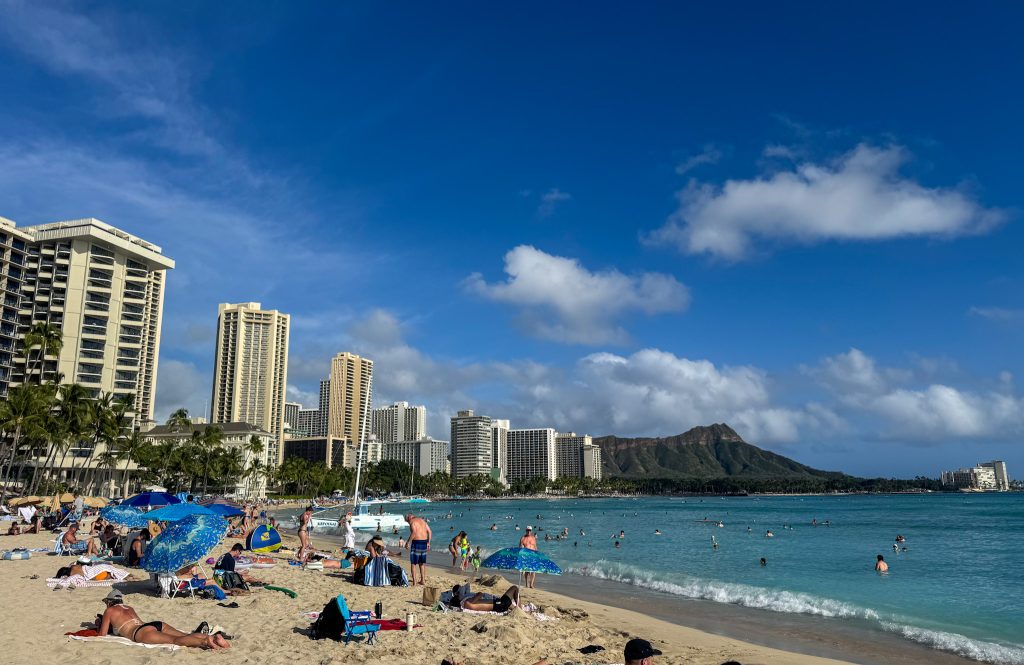 waikiki beach and sand